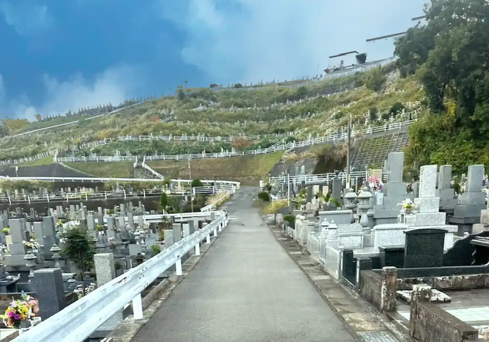 鹿児島市営 唐湊墓地 園内道路